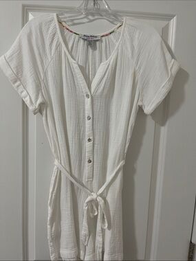 Tommy Bahama White Button-front Romper/ Beach Cover-up NWOT